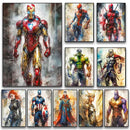 DecorBites™ Superhero Canvas Wall Art - Marvel Movie Characters