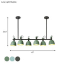 DecorBites™ Swivelable Macaron Island Pendant in Grey/Blue/Green for Dining Room with 4/6 Bulbs