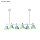 DecorBites™ Swivelable Macaron Island Pendant in Grey/Blue/Green for Dining Room with 4/6 Bulbs