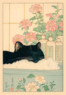 DecorBites™ Tabby Cat in Bathtub Canvas Wall Art