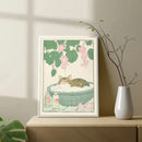 DecorBites™ Tabby Cat in Bathtub Canvas Wall Art