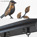 DecorBites™ Tiffany Style Cone Stainless Glass Island Lighting: Stylish 3-Light Beige Chandelier with Bird Accent