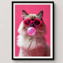 DecorBites™ Tiger Canvas Wall Art Print - Vibrant Animal Bubble Style