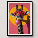 DecorBites™ Tiger Canvas Wall Art Print - Vibrant Animal Bubble Style