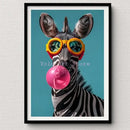 DecorBites™ Tiger Canvas Wall Art Print - Vibrant Animal Bubble Style