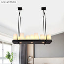 Traditional barrel frosted glass island pendant – dining room light