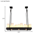 Traditional barrel frosted glass island pendant – dining room light