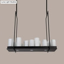 Traditional barrel frosted glass island pendant – dining room light
