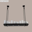 Traditional barrel frosted glass island pendant – dining room light