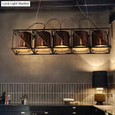 DecorBites™ Traditional Black Fabric Suspension Pendant with 5-Light Barrels - Perfect for Restaurants