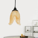 DecorBites™ Traditional Glass Pendant Light with Flower/Cone Shape for Living Room