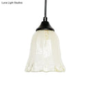 DecorBites™ Traditional Glass Pendant Light with Flower/Cone Shape for Living Room