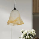 DecorBites™ Traditional Glass Pendant Light with Flower/Cone Shape for Living Room