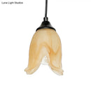 DecorBites™ Traditional Glass Pendant Light with Flower/Cone Shape for Living Room