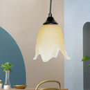 DecorBites™ Traditional Glass Pendant Light with Flower/Cone Shape for Living Room
