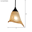DecorBites™ Traditional Glass Pendant Light with Flower/Cone Shape for Living Room