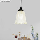 DecorBites™ Traditional Glass Pendant Light with Flower/Cone Shape for Living Room