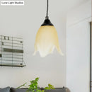 DecorBites™ Traditional Glass Pendant Light with Flower/Cone Shape for Living Room
