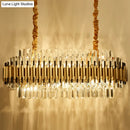 DecorBites™ Traditional Gold Rectangle-Cut Crystal Chandelier Light Kit - 10 Heads
