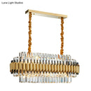 DecorBites™ Traditional Gold Rectangle-Cut Crystal Chandelier Light Kit - 10 Heads