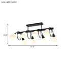DecorBites™ Traditional Milky Glass Pendant Light Fixture - 6/8/10 Lights - Black Hanging Lamp Kit