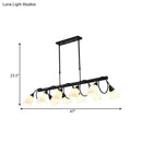 DecorBites™ Traditional Milky Glass Pendant Light Fixture - 6/8/10 Lights - Black Hanging Lamp Kit