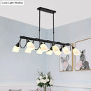 DecorBites™ Traditional Milky Glass Pendant Light Fixture - 6/8/10 Lights - Black Hanging Lamp Kit