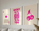 DecorBites™ Trendy 3-Piece Retro Wall Art Set - Queen of Hearts Theme