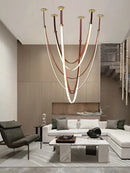 DecorBites™ Trendy Leather Belt LED Chandelier Light for Living Room