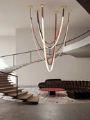 DecorBites™ Trendy Leather Belt LED Chandelier Light for Living Room