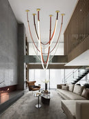 DecorBites™ Trendy Leather Belt LED Chandelier Light for Living Room
