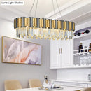 DecorBites™ Tri-Sided Crystal Rod Hanging Lamp - Traditional Gold Chandelier Light with 10 Heads