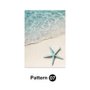 Coastal pastel shell wall art for living room decor