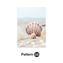 Coastal pastel shell wall art for living room decor