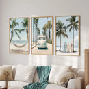 DecorBites™ Tropical Surfboard Travel Wall Art Set