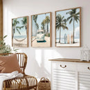 DecorBites™ Tropical Surfboard Travel Wall Art Set