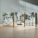 DecorBites™ Tropical Surfboard Travel Wall Art Set