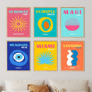 DecorBites™ Tropical Travel Posters Art Prints