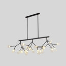 DecorBites™ Ultra-modern 27-Light Island Metal Pendant with Clear Shade for Dining Room