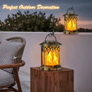 DecorBites™ Upgraded Flickering Flame Solar Lanterns - 2 Pack