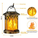 DecorBites™ Upgraded Flickering Flame Solar Lanterns - 2 Pack