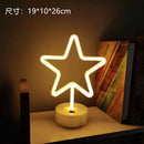 Colorful led neon sign shapes bedroom night light