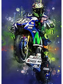 DecorBites™ Valentino Rossi Motorcycle Racing Canvas Wall Art