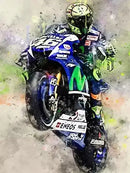 DecorBites™ Valentino Rossi Motorcycle Racing Canvas Wall Art