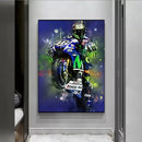 DecorBites™ Valentino Rossi Motorcycle Racing Canvas Wall Art