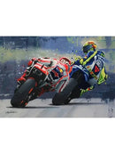 DecorBites™ Valentino Rossi Motorcycle Racing Canvas Wall Art