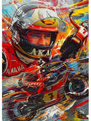 DecorBites™ Valentino Rossi Motorcycle Racing Canvas Wall Art