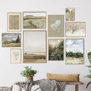 Beige Vintage Landscape Poster