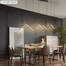DecorBites™ W-Shaped LED Pendant Light Fixture: Stylish Artistic Metal Island Light for Dining Room