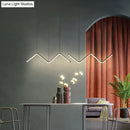 DecorBites™ W-Shaped LED Pendant Light Fixture: Stylish Artistic Metal Island Light for Dining Room